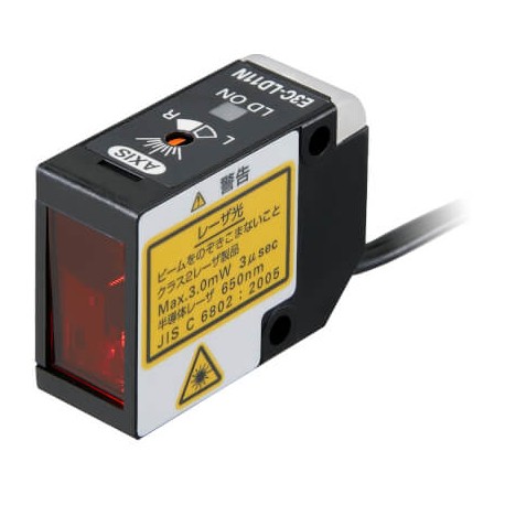 Omron E3C-LD11N 2M E3CLD11N2M OMRON Laser sensor head, diffuse reflective, 1 m, spot beam, 2 m cable
